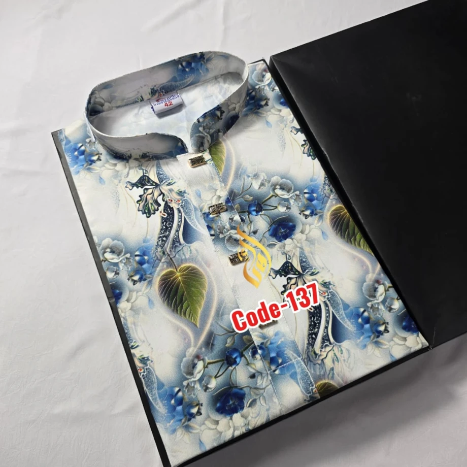 China Cotton Stitch - Blue