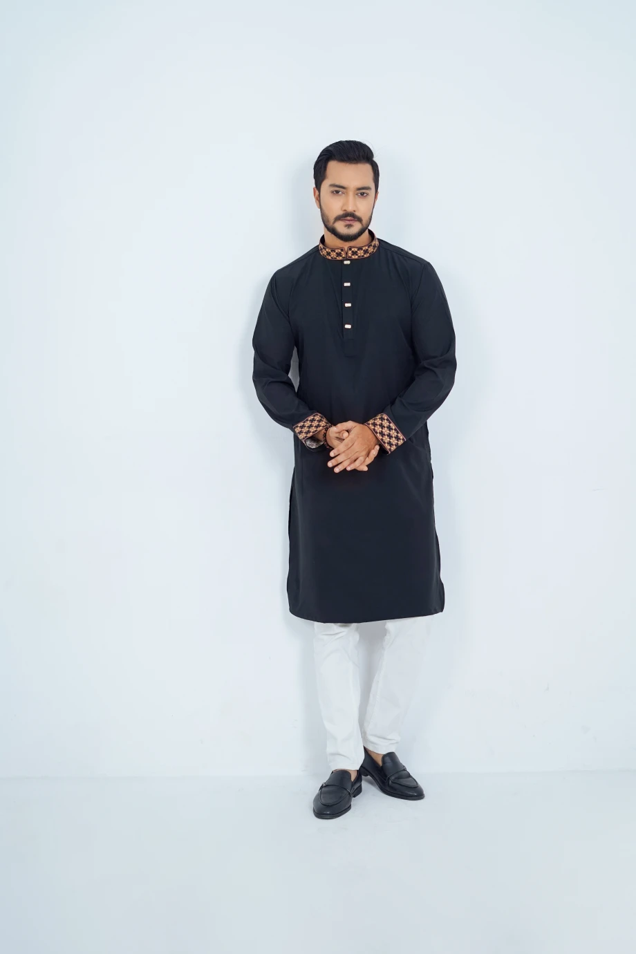 Embroidery Panjabi - BLACK